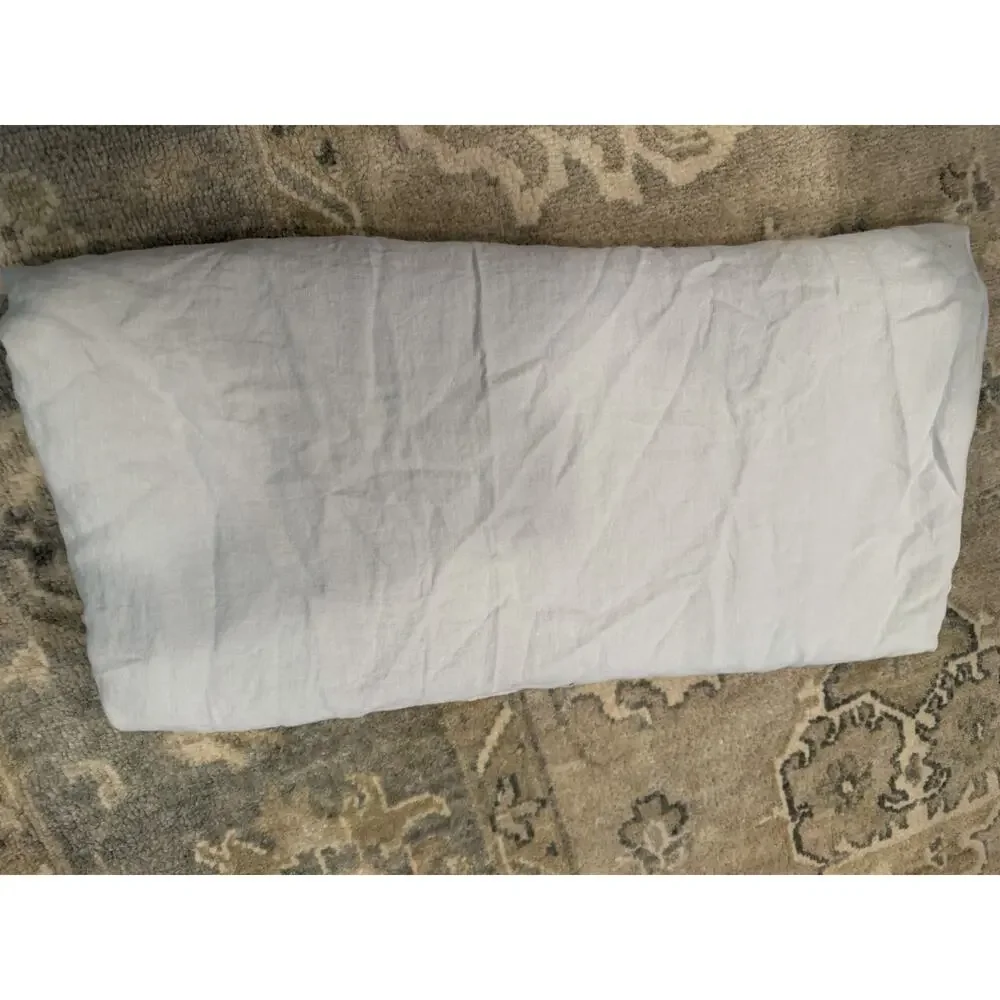 Parachute King/cal King Grey Linen Flat Sheet NEW